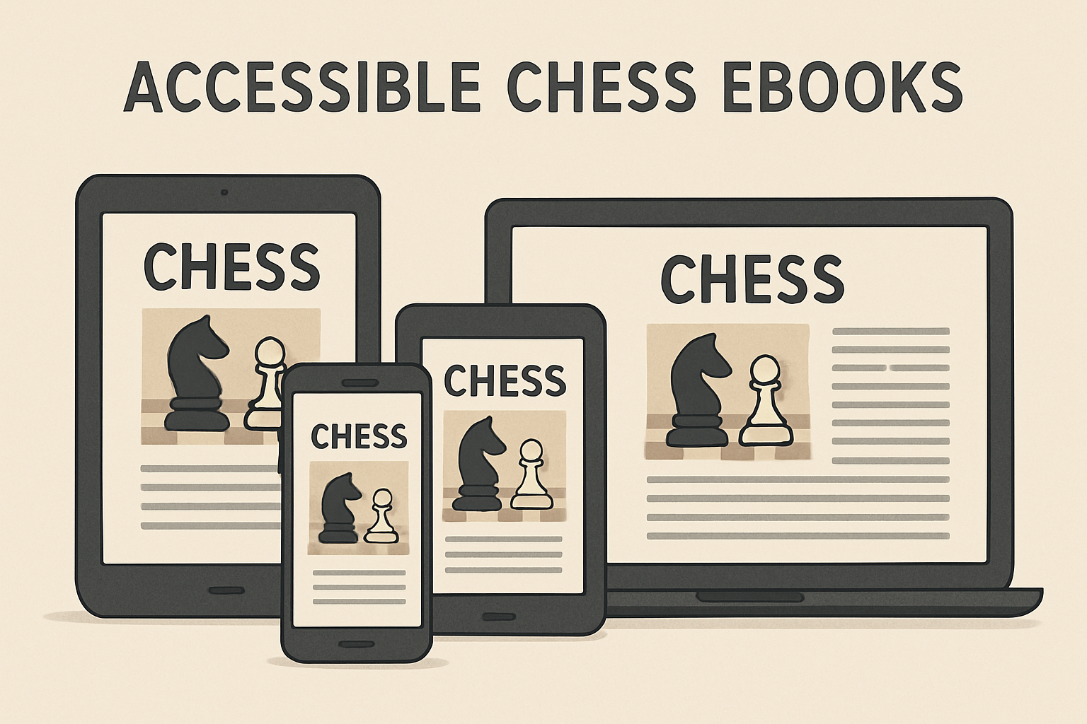 Accessible chess ebooks on multiple devices